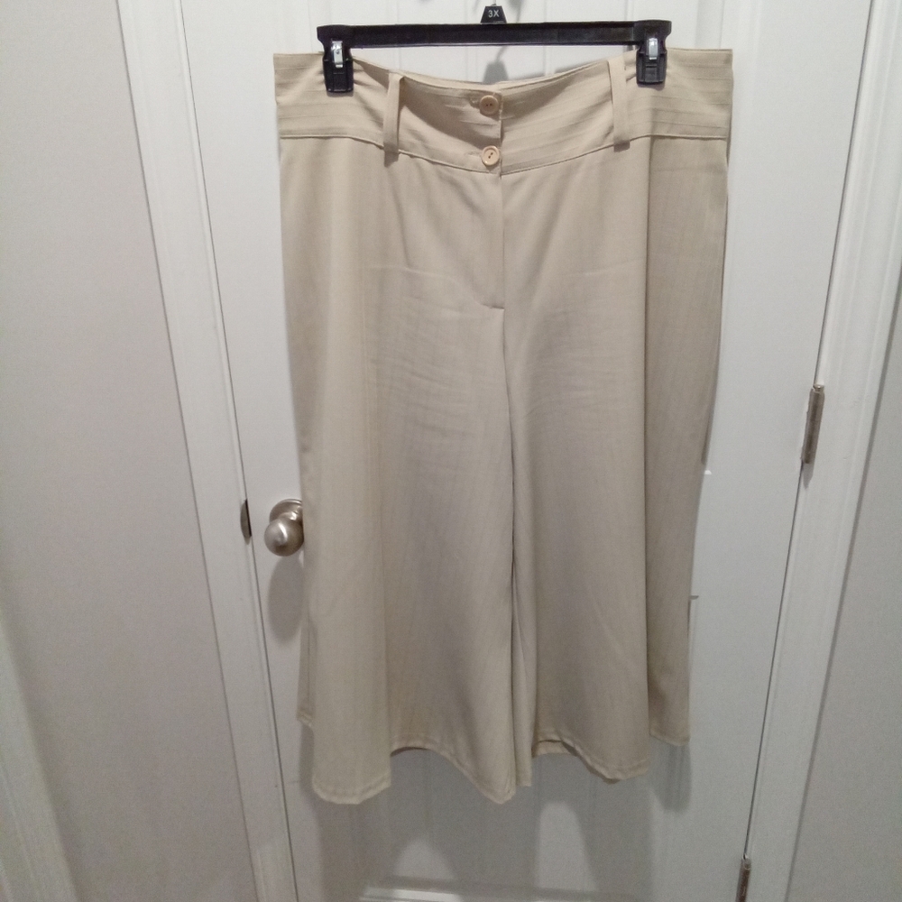 George A ltd Plus Size 18. Vintage Beige Cullottes Wide Leg Trousers